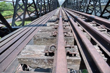 the old abandoned railway track.