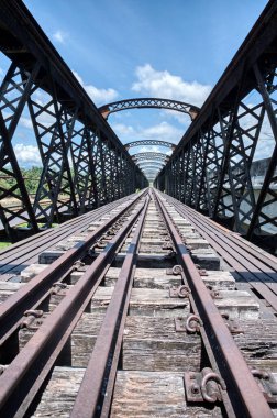 the old abandoned railway track.