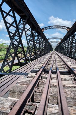 the old abandoned railway track.