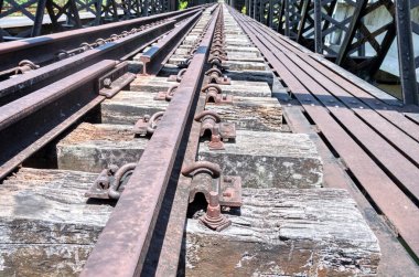 the old abandoned railway track.