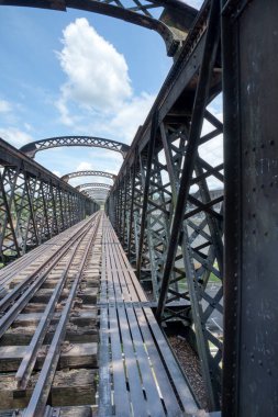 the old abandoned railway track.