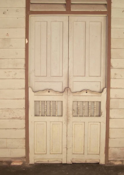 Vieille Porte Bois Maison Dans Village Russie Europe — Photo