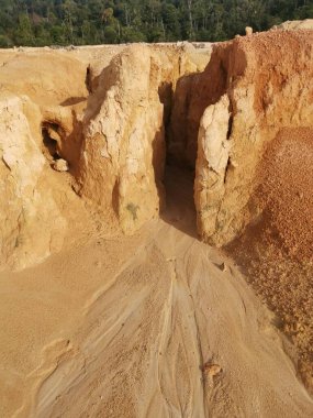 Ormanların tahrip edilmesinden dolayı çorak arazi.