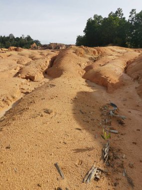 Ormanların tahrip edilmesinden dolayı çorak arazi.