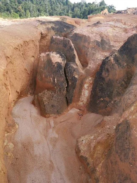 barren land due to erosion after deforestation