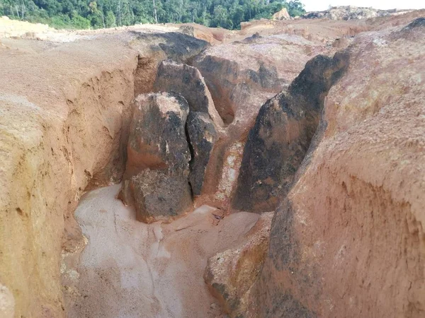 barren land due to erosion after deforestation