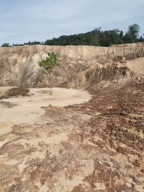 Ormanların tahrip edilmesinden dolayı çorak arazi.
