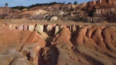 Toprak erozyonundan dolayı hava ocağı yüzey görüntüsü.