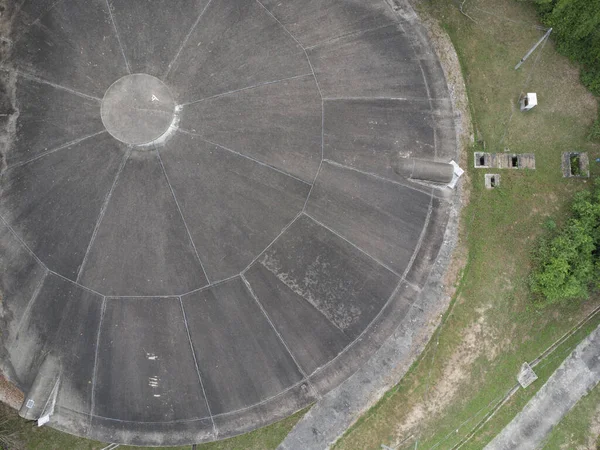 Air Eye View Cement Concrete Water Storage Reservoir Tank — 스톡 사진