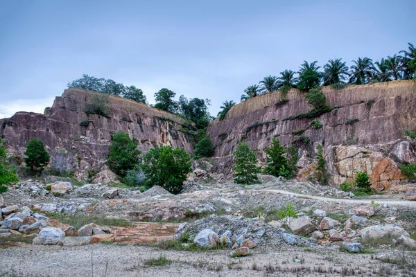 Cena Erosão Torno Área Paisagem Pedreira — Fotografia de Stock