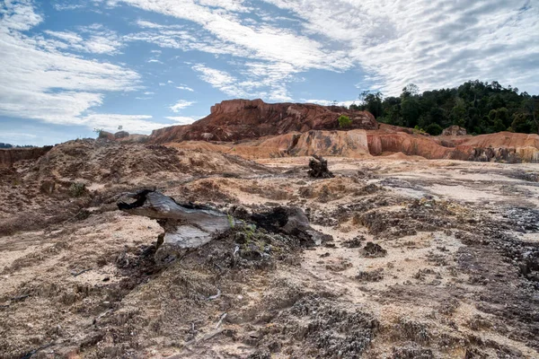Scena Krajobrazu Erozji Gleby — Zdjęcie stockowe