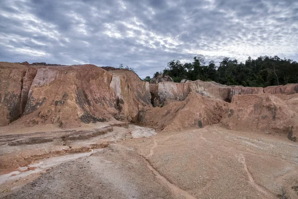 Scena Krajobrazu Erozji Gleby — Zdjęcie stockowe