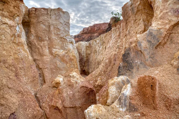 Scéna Půdní Eroze Krajiny — Stock fotografie