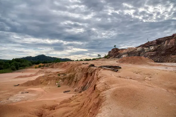 Scena Krajobrazu Erozji Gleby — Zdjęcie stockowe