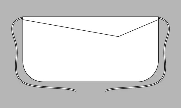 Gri Arkaplanda Boş Beyaz Önlük Şablonu, Vektör Dosyası
