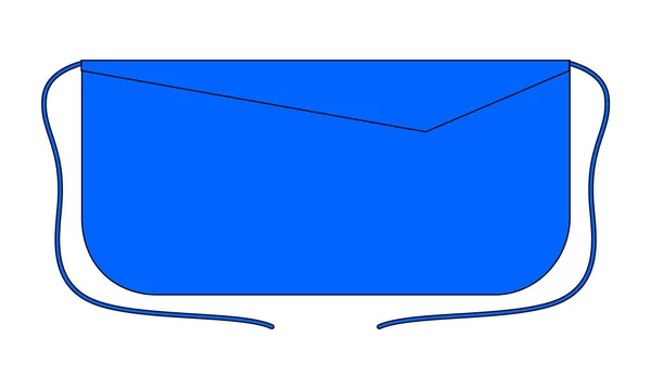 Düz Mavi Önlük Şablonu Beyaz Arkaplanda, Vektör Dosyası