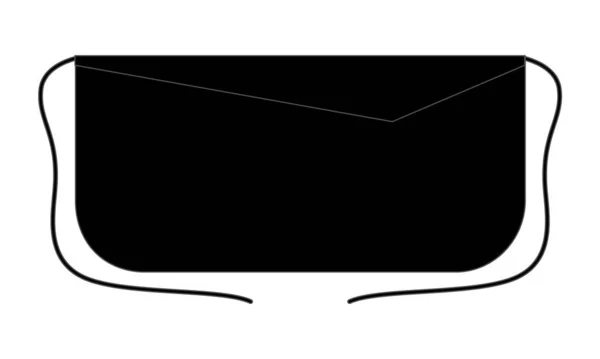 Beyaz Arkaplanda Siyah Düz Önlük Şablonu, Vektör Dosyası