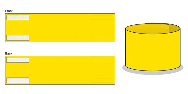 Blank Yellow Captain Path Template Белом Фоне — стоковый вектор