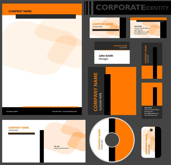 Plantilla de identidad corporativa. — Archivo Imágenes Vectoriales