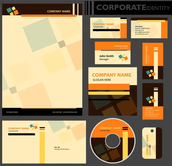 Plantilla de identidad corporativa. — Archivo Imágenes Vectoriales