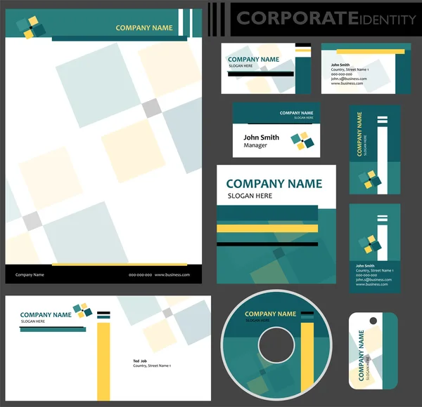 Plantilla de identidad corporativa. — Archivo Imágenes Vectoriales