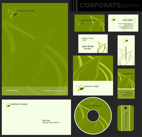 Vorlage zur Corporate Identity. — Stockvektor