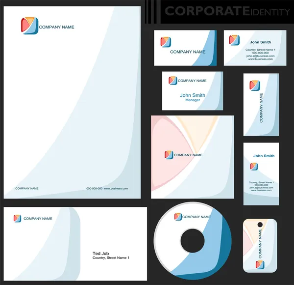 Plantilla de identidad corporativa. — Archivo Imágenes Vectoriales