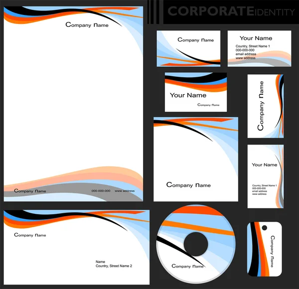 Vorlage zur Corporate Identity. — Stockvektor