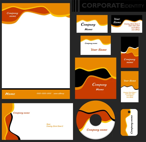 Plantilla de identidad corporativa. — Vector de stock