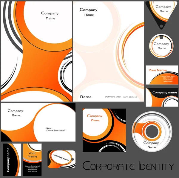 Modello di identità aziendale n. 15 . — Vettoriale Stock