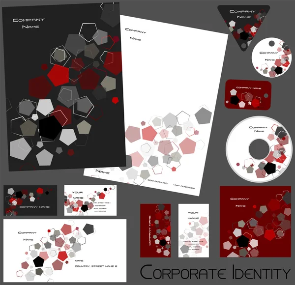 Corporate Identity Vorlage nein. 16 — Stockvektor