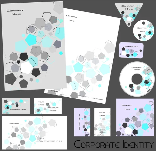 Corporate Identity Vorlage nein. 16 — Stockvektor