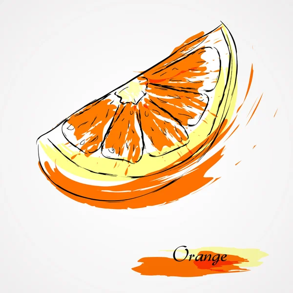 Tranche d'orange — Image vectorielle