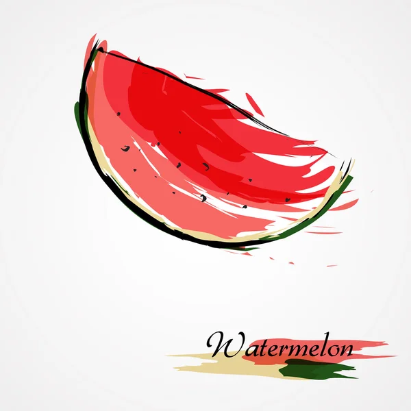 Watermelon fruit slice — Stock Vector