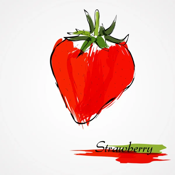 Strawberry  fruit — Stock Vector