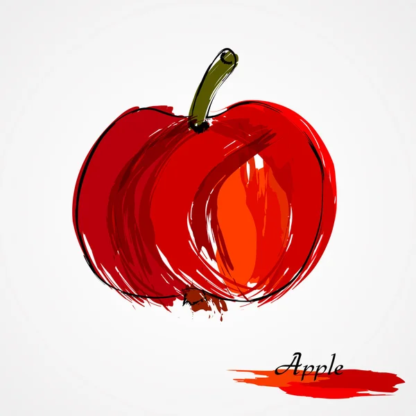 Red apple fruit — Stock Vector