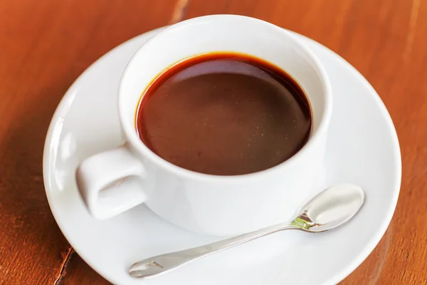Hot black coffee for breaakfast — Stock Photo, Image