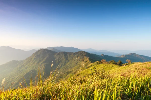 Montaña con Phuchifa noreste chiangrai tailandia — Foto de Stock