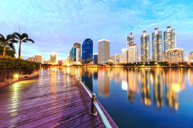 Bangkok Tayland gece şehir 