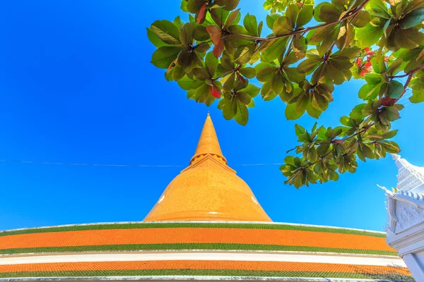 Oro pagoda phra pathom chedi — Foto Stock