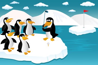 penguenler ve golf