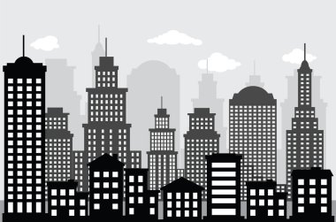 Cityscape (siyah ve beyaz)