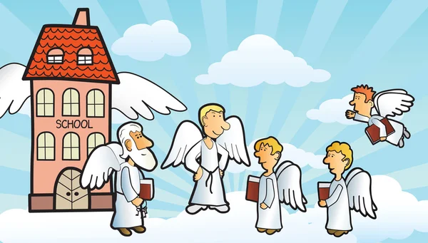 Ангельская школа — стоковый вектор