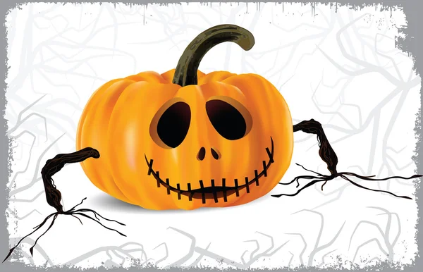 Halloween pumpkin with hands — Stock Vector