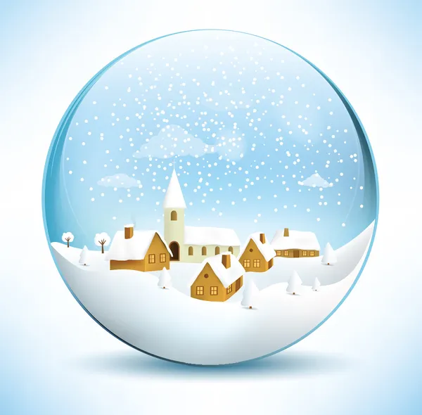 Sphère de Noël Paysage — Image vectorielle