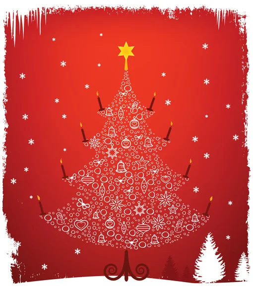 Arbre de Noël — Image vectorielle