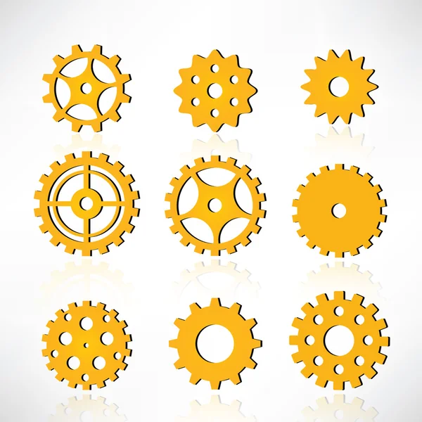 Golden Tooth Wheels — Stock Vector