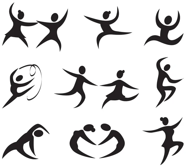 Dance icons — Stock Vector