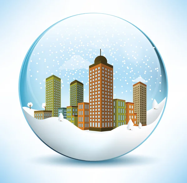 クリスマスの球 - 都市 (カラフルです) — ストックベクタ