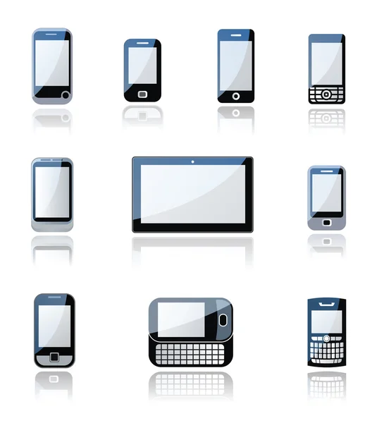 Mobile phone and tablet icons — Stock Vector